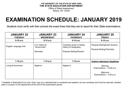regents exam sked 0119